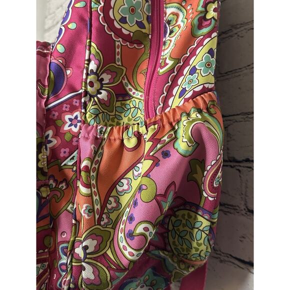Vera Bradley Lighten Up Large Backpack Swirls Paisley Pink Orange - Picture 4 of 13